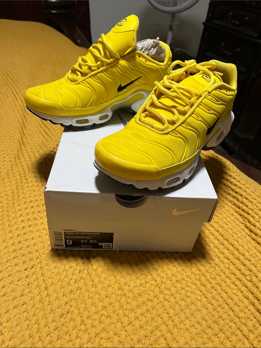 Nike Kids Yellow Air Max TN-Inspired Sneakers